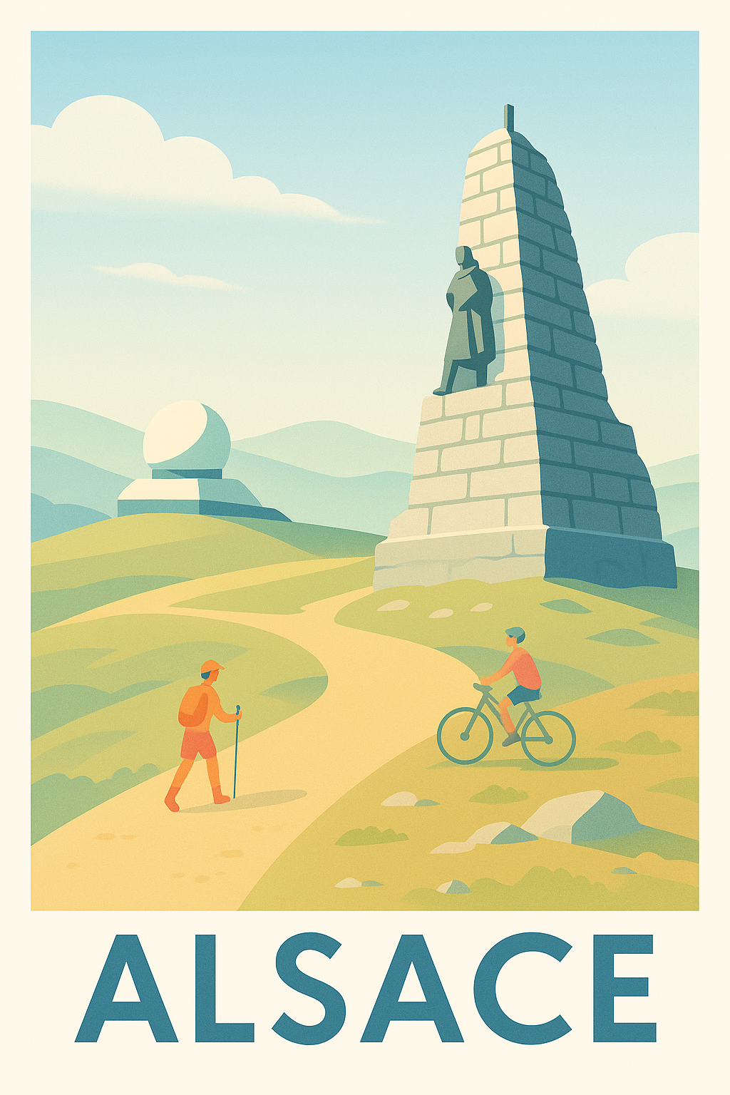 Affiche Alsace — Découvrez les paysages emblématiques en plein air · poster d'art de Alsace