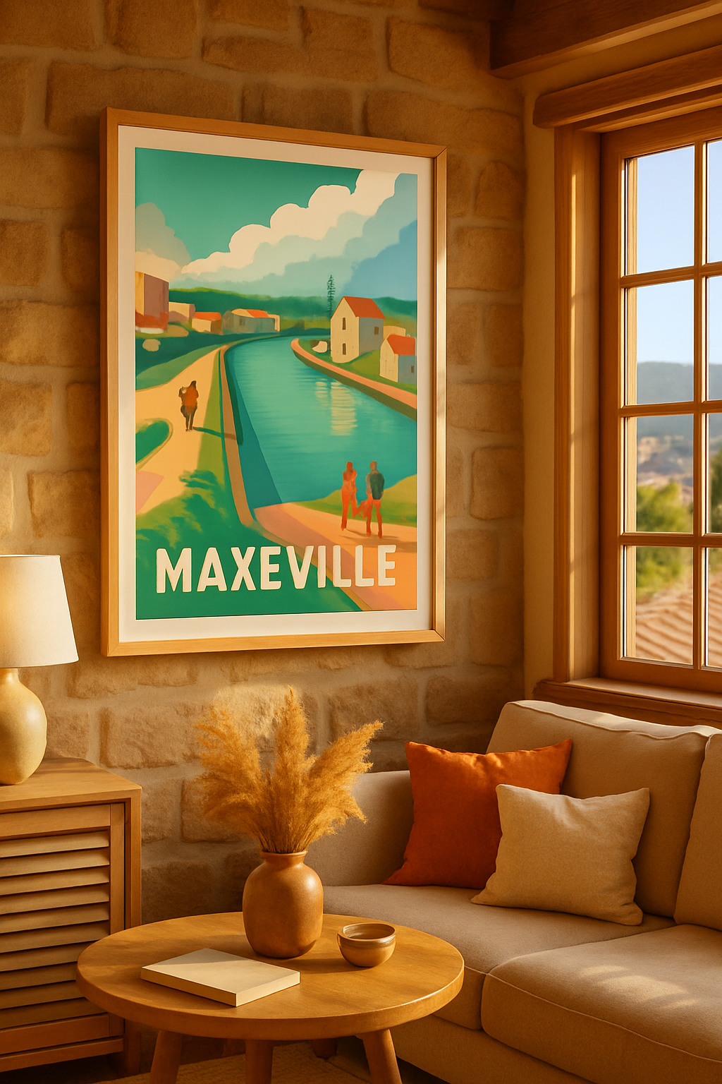 Mise en situation Affiche de Maxéville - Promenade sereine au bord de l'eau