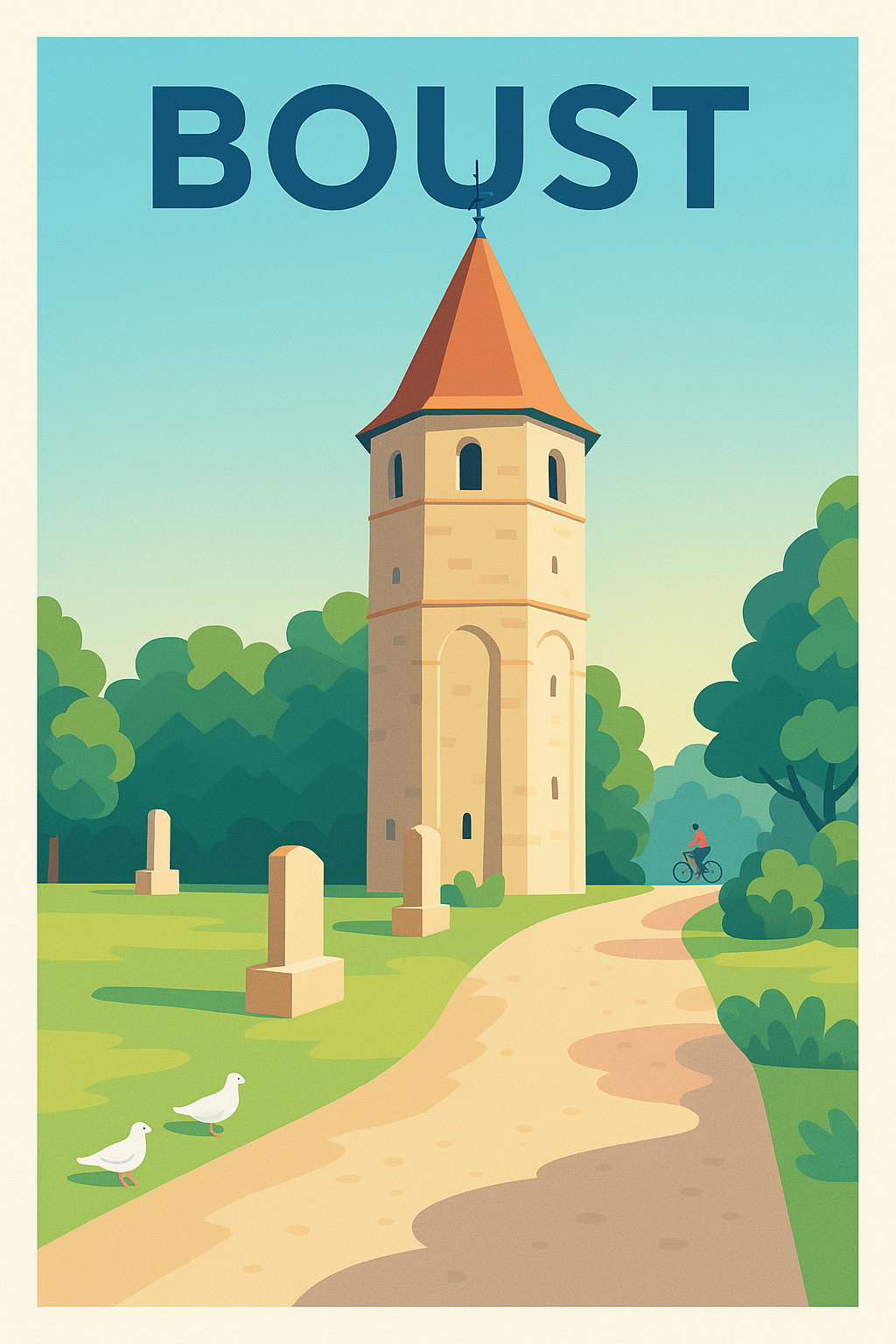 Affiche de Boust - Sérénité au cœur de la nature lorraine