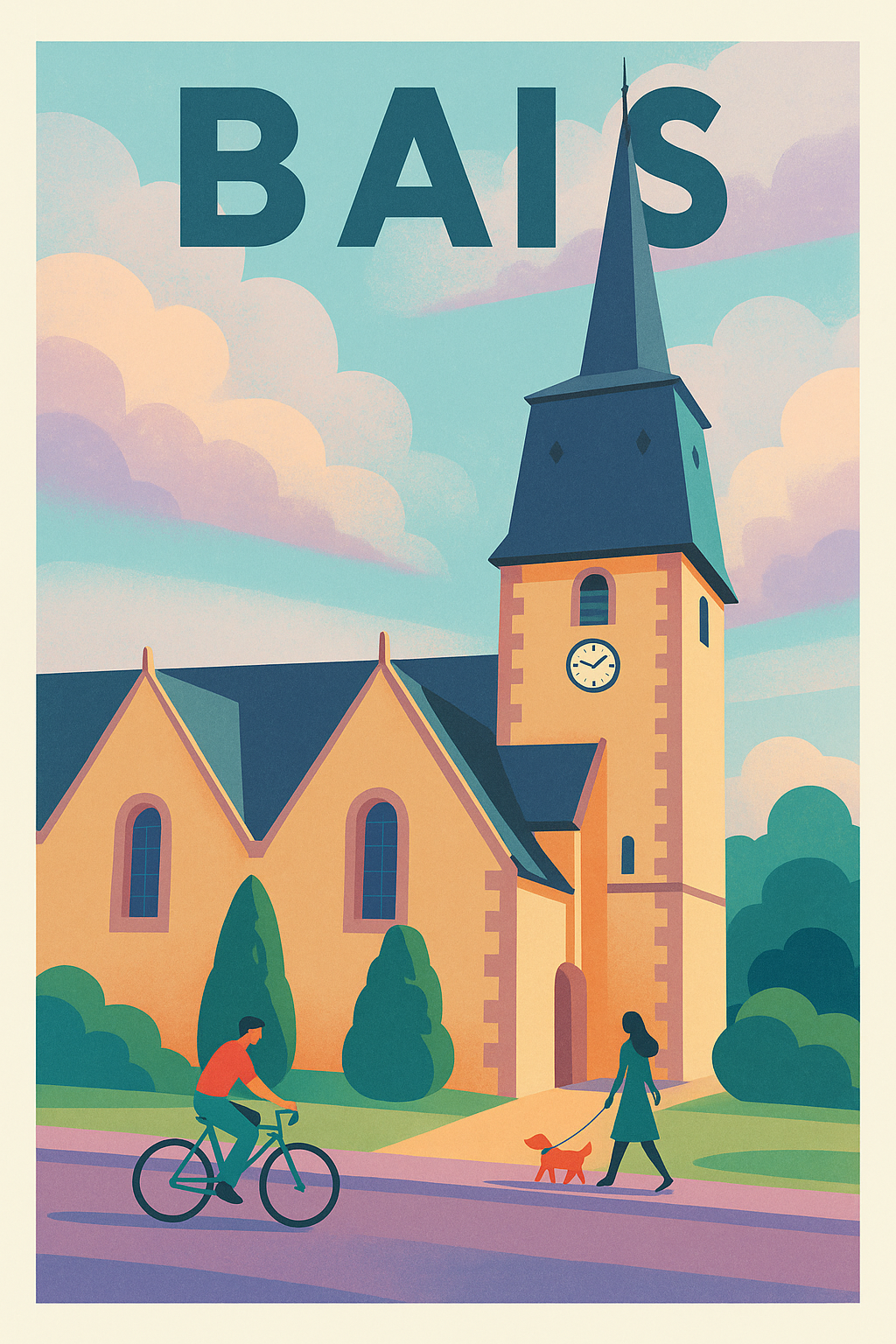 Affiche de Bais - Charme et douceur d'un village paisible