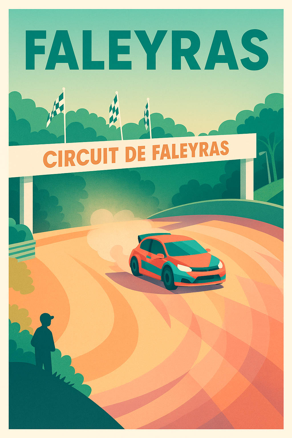 Affiche Faleyras — L'adrénaline du Circuit automobile · poster d'art de Faleyras
