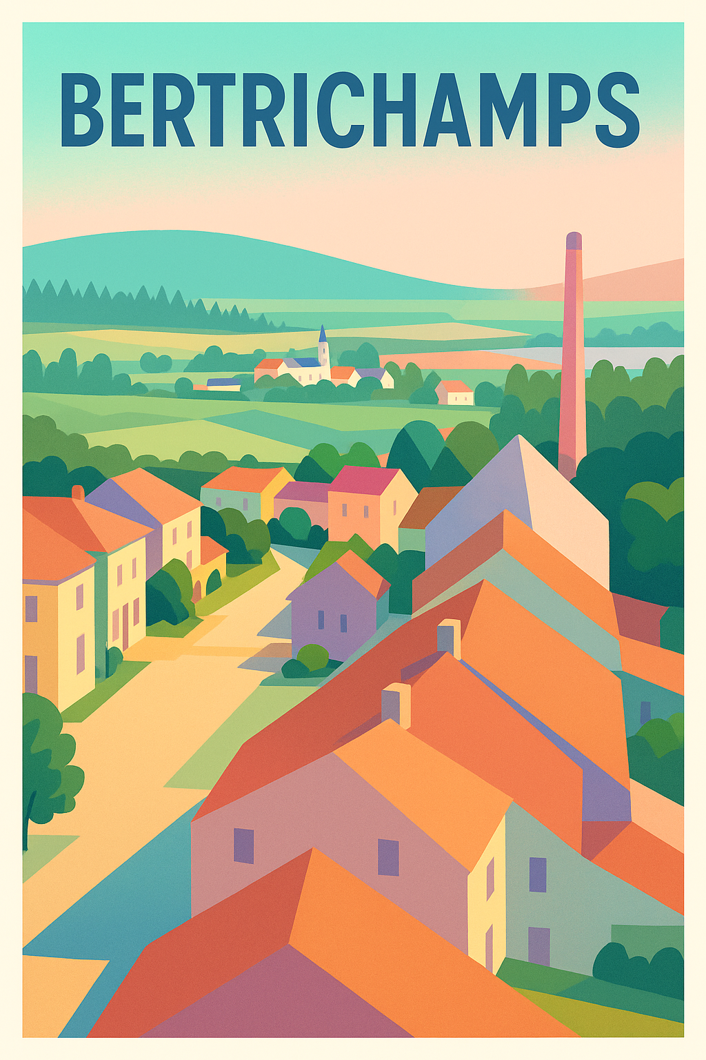 Affiche de Bertrichamps - Charme bucolique et douceur de vie
