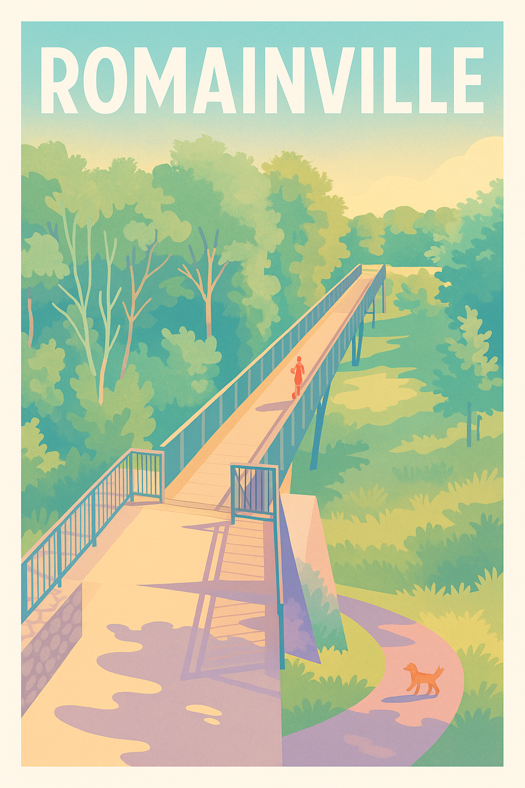 Affiche de Romainville - Escapade verte et moderne