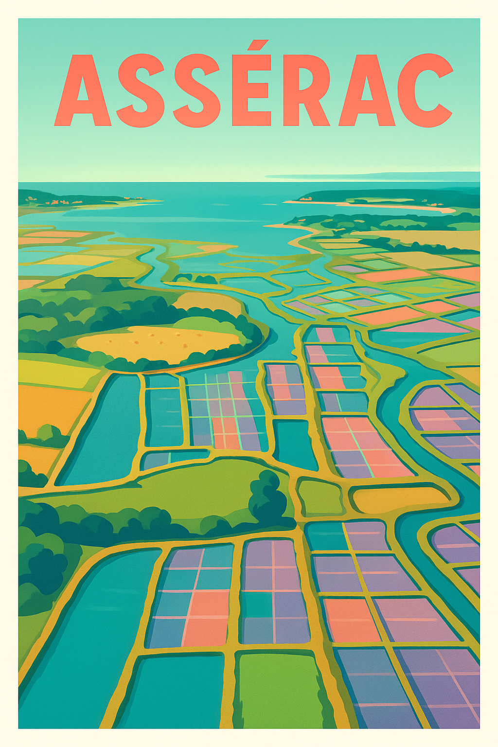 Affiche de Assérac - Découvrez les charmes colorés du pays maritime