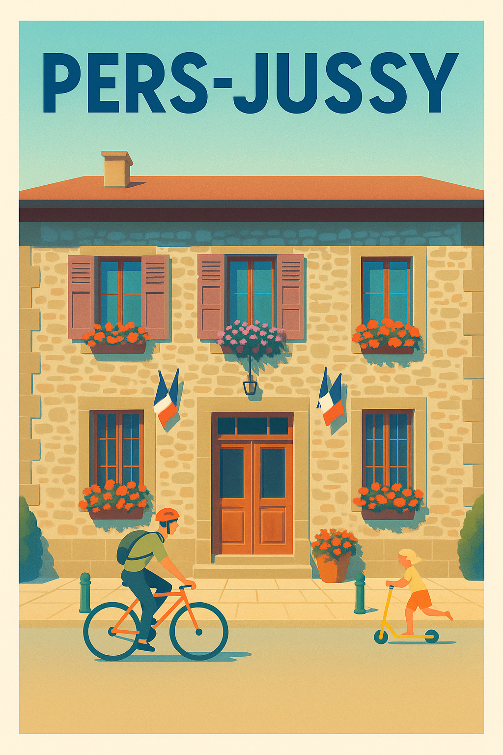 Affiche de Pers-Jussy - Charme et douceur de vie à vélo