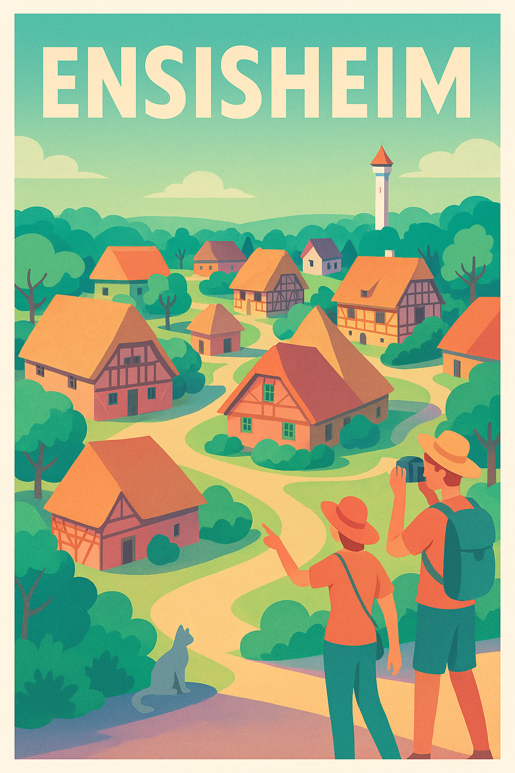 Affiche de Ensisheim - Village pittoresque au charme alsacien