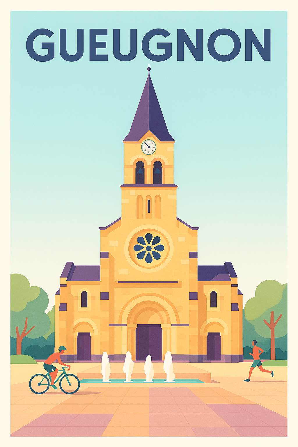 Affiche de Gueugnon - Patrimoine et sérénité au cœur de la ville
