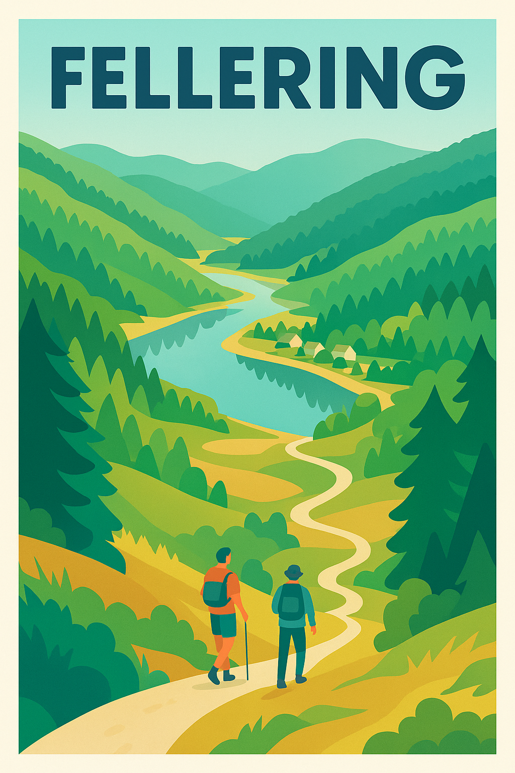 Affiche de Fellering - Promenade au cœur des montagnes verdoyantes