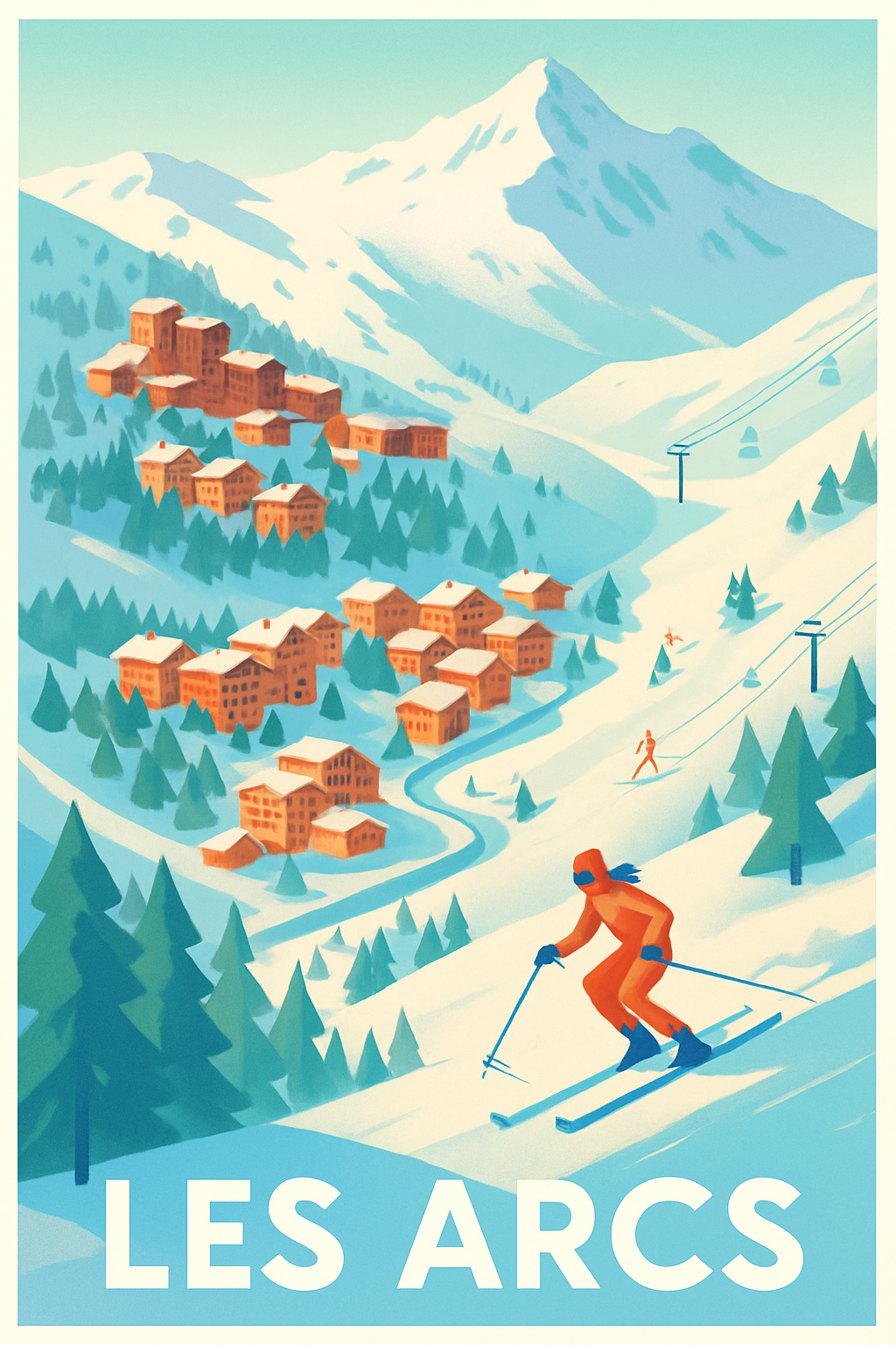 Affiche de Les Arcs - Évasion et glisse en montagne