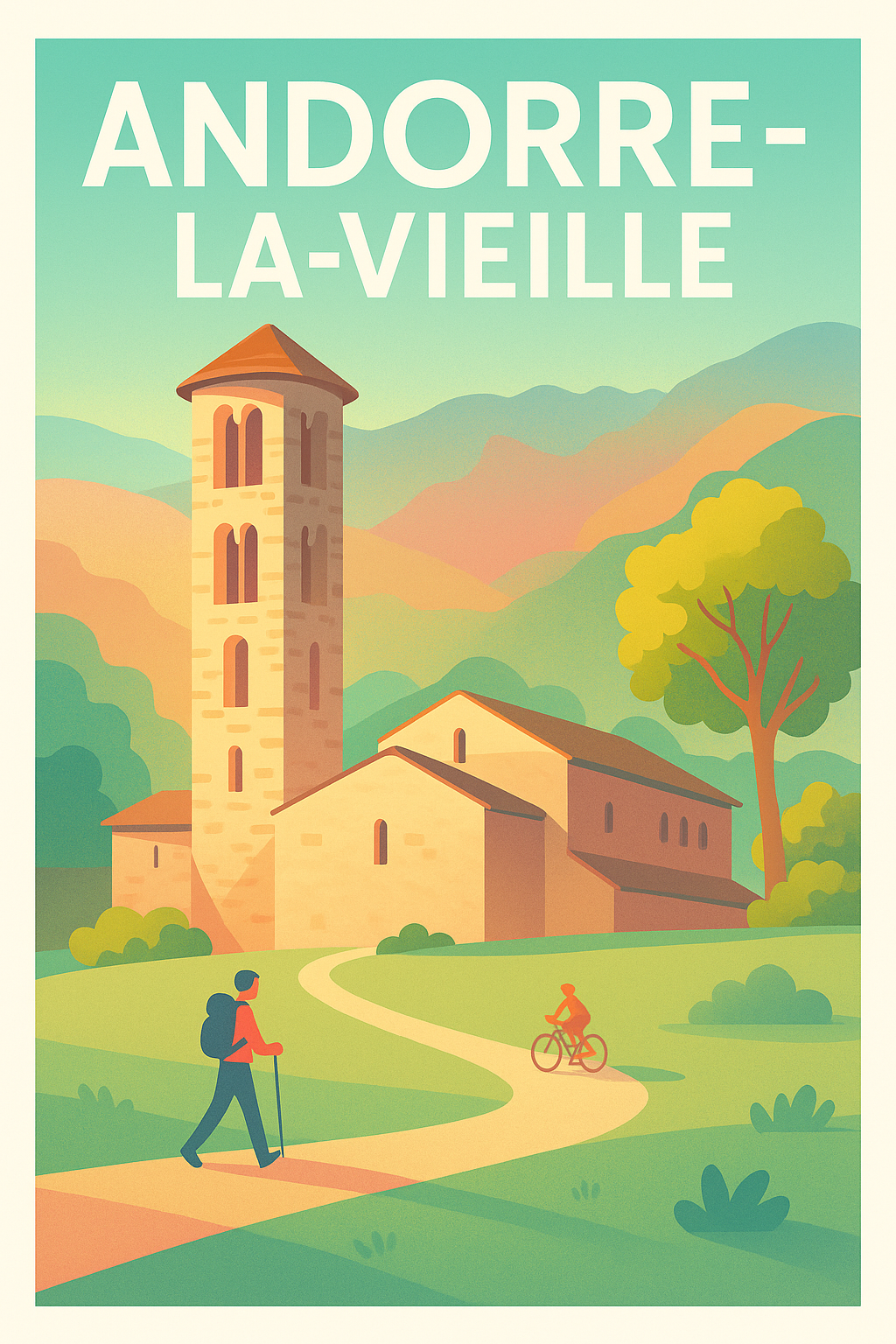 Affiche de Andorre-la-Vieille - Charme et nature au cœur des Pyrénées