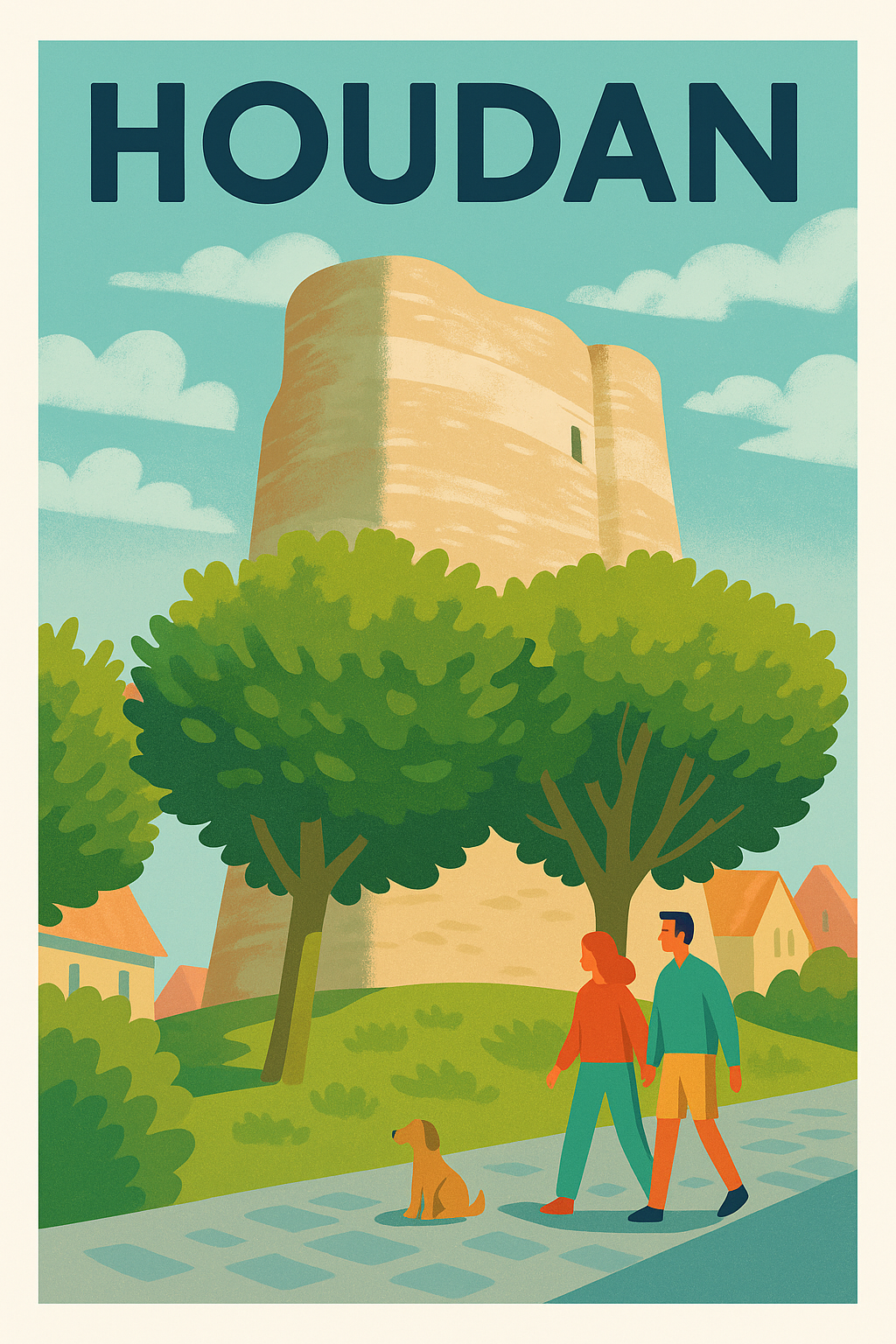 Affiche de Houdan - Balade paisible au cœur du patrimoine