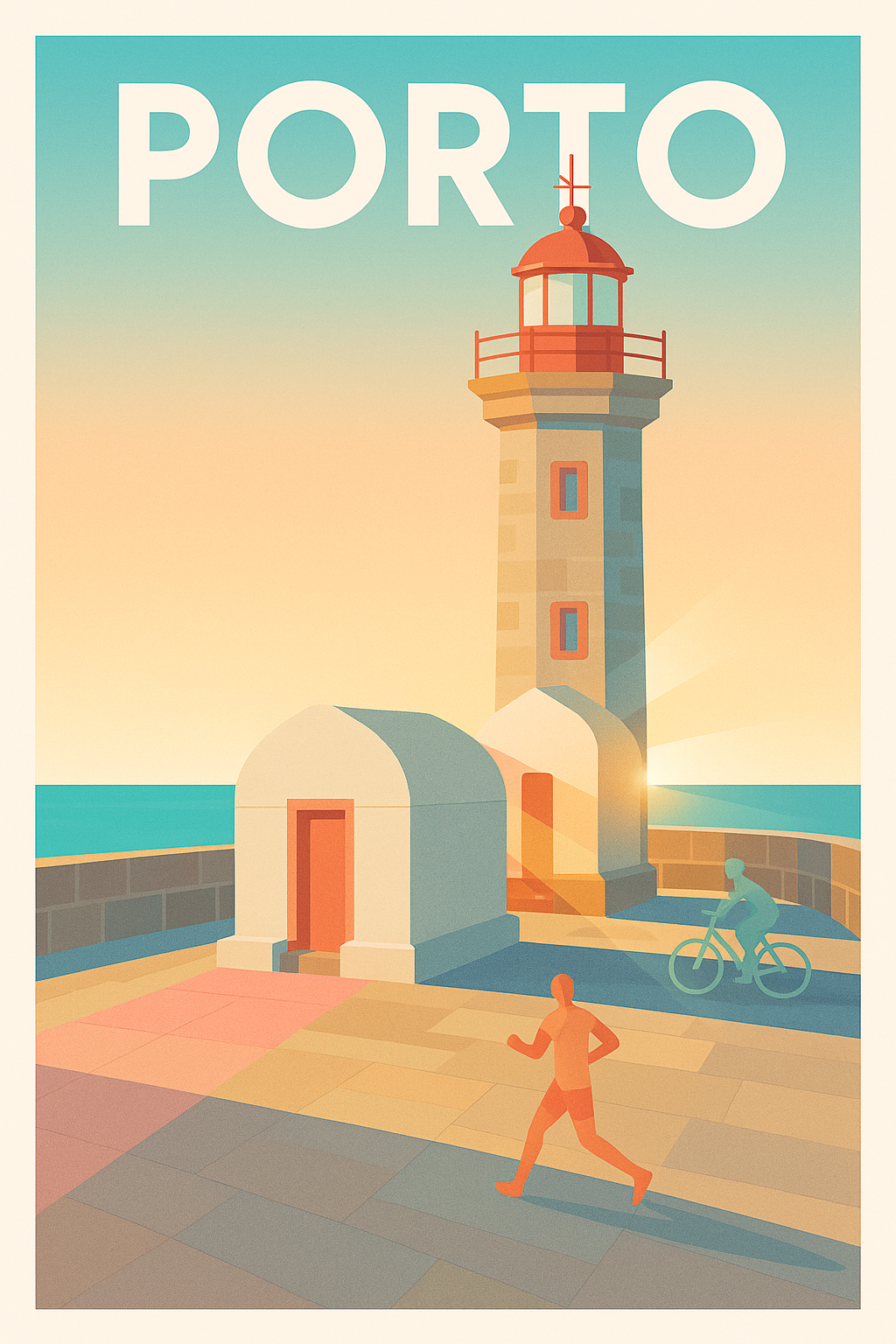 Affiche de Porto - Lumières douces au phare emblématique