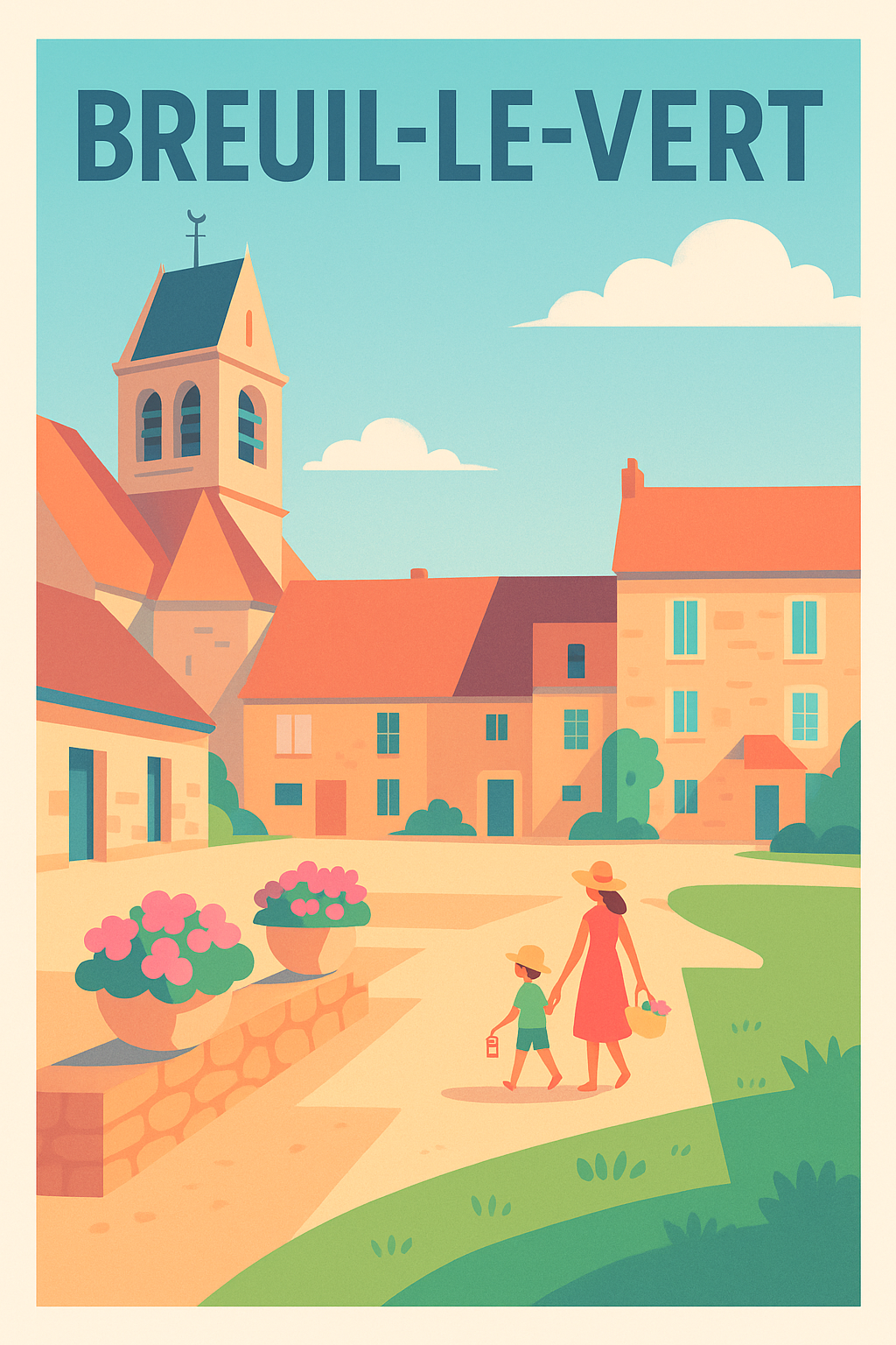 Affiche de Breuil-le-Vert - Charme et douceur d’une promenade estivale