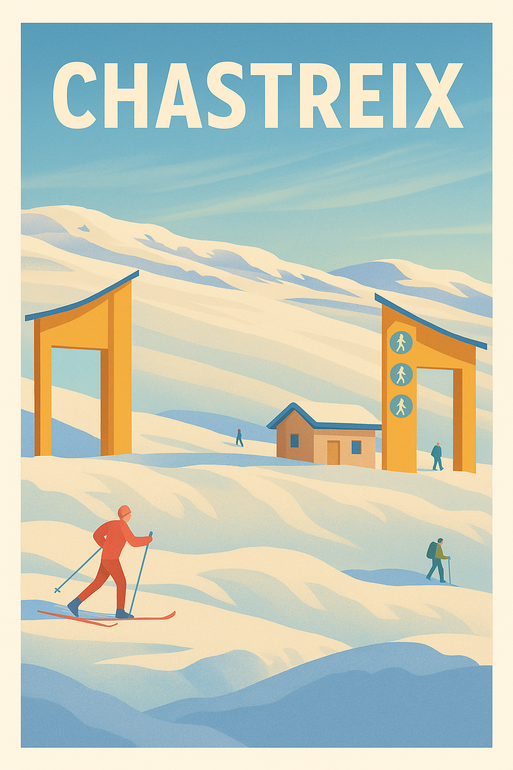 Affiche Chastreix — L'appel des montagnes enneigées · poster d'art de Chastreix