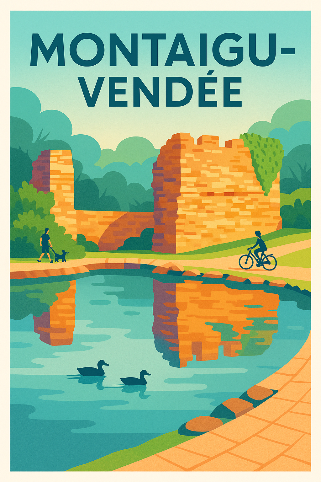 Affiche de Montaigu-Vendée - Charme historique et nature apaisante