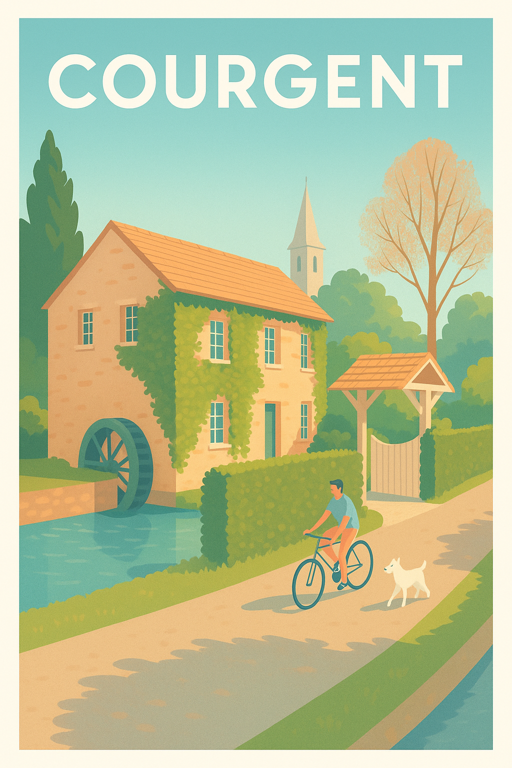 Affiche de Courgent - Le charme bucolique de la campagne française