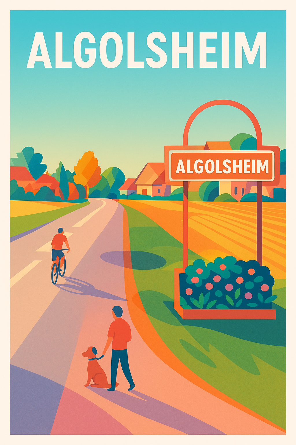 Affiche de Algolsheim - Douceur de vivre en bord de route