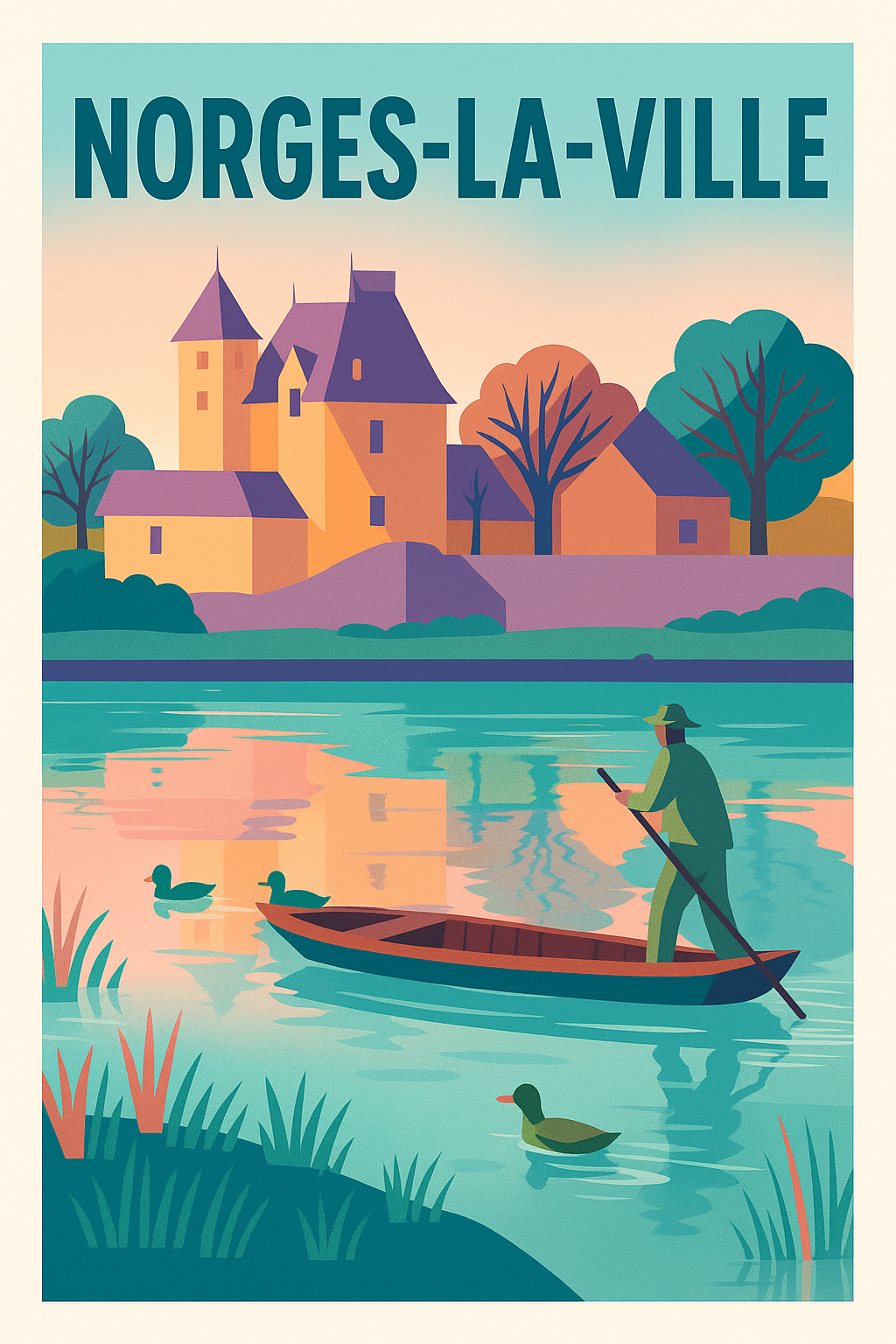 Affiche de Norges-la-Ville - Charme et sérénité au fil de l'eau