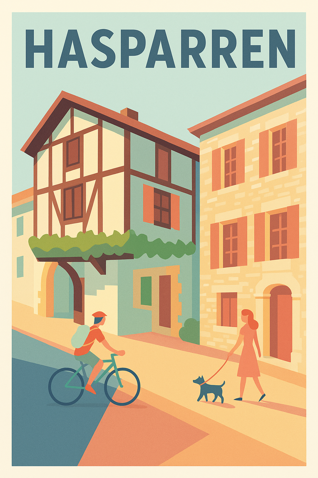 Affiche de Hasparren - L'art de vivre au cœur du Pays Basque