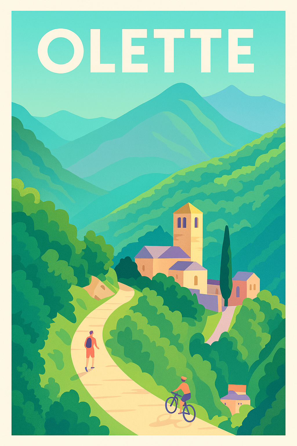 Affiche Olette — Évasion nature au cœur des montagnes · poster d'art de Olette