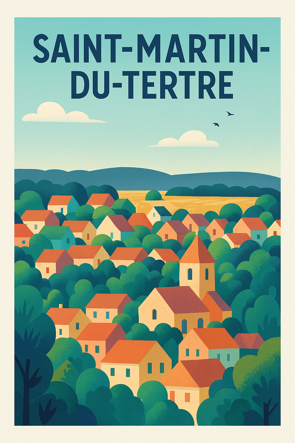 Affiche de Saint-Martin-du-Tertre - Charme bucolique et village paisible