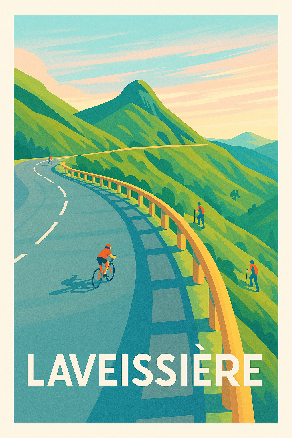 Affiche de Laveissière - Échappée verte en montagne