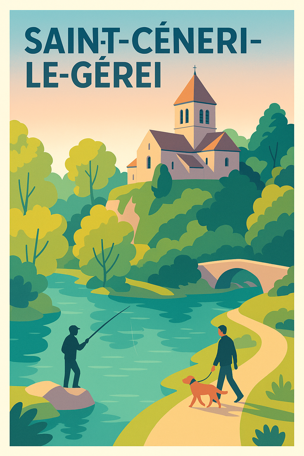 Affiche de Saint-Céneri-le-Gérei - Tranquillité et nature au fil de l'eau