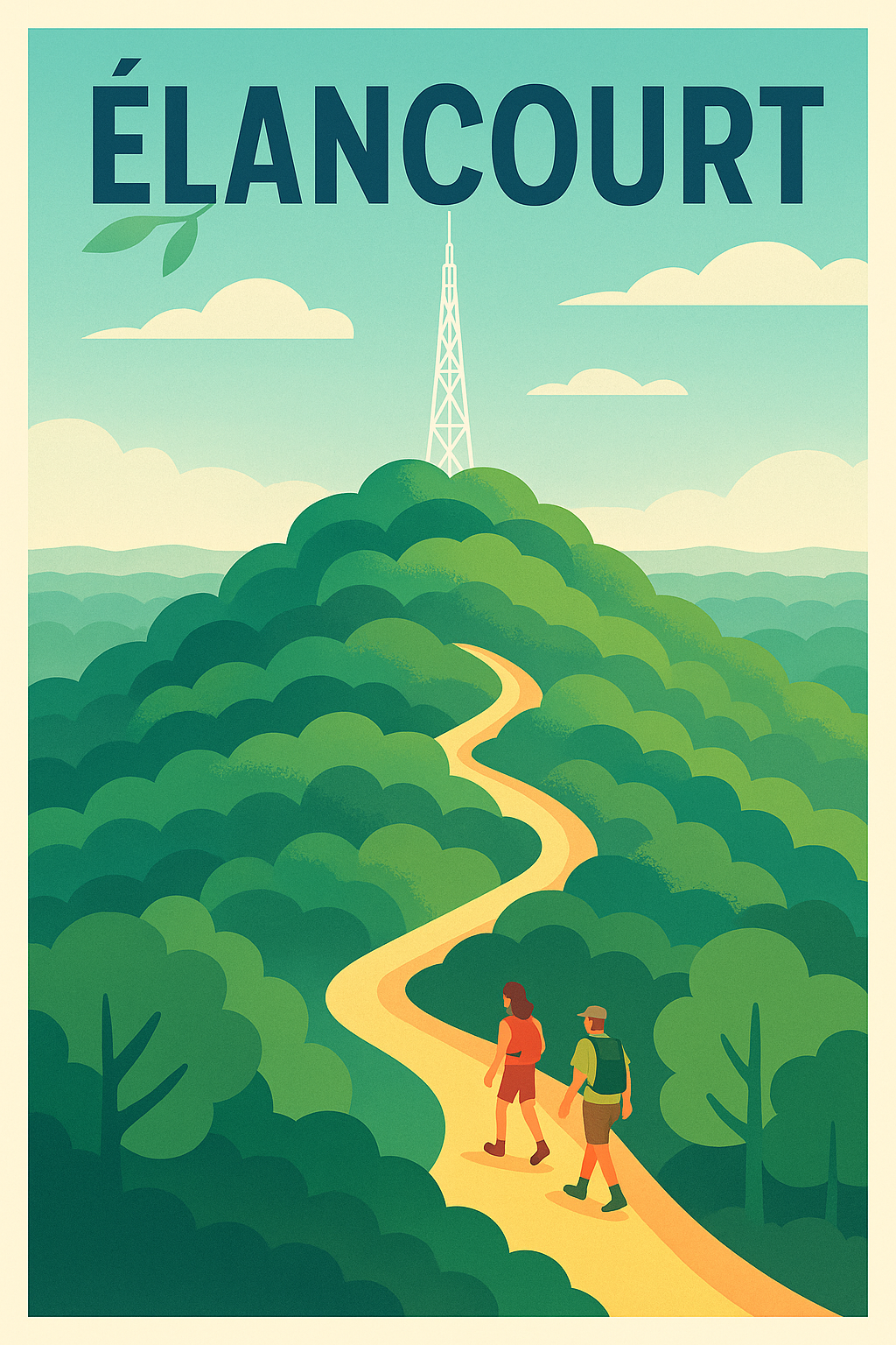 Affiche Élancourt — L'appel de la nature et de la randonnée · poster d'art de Élancourt