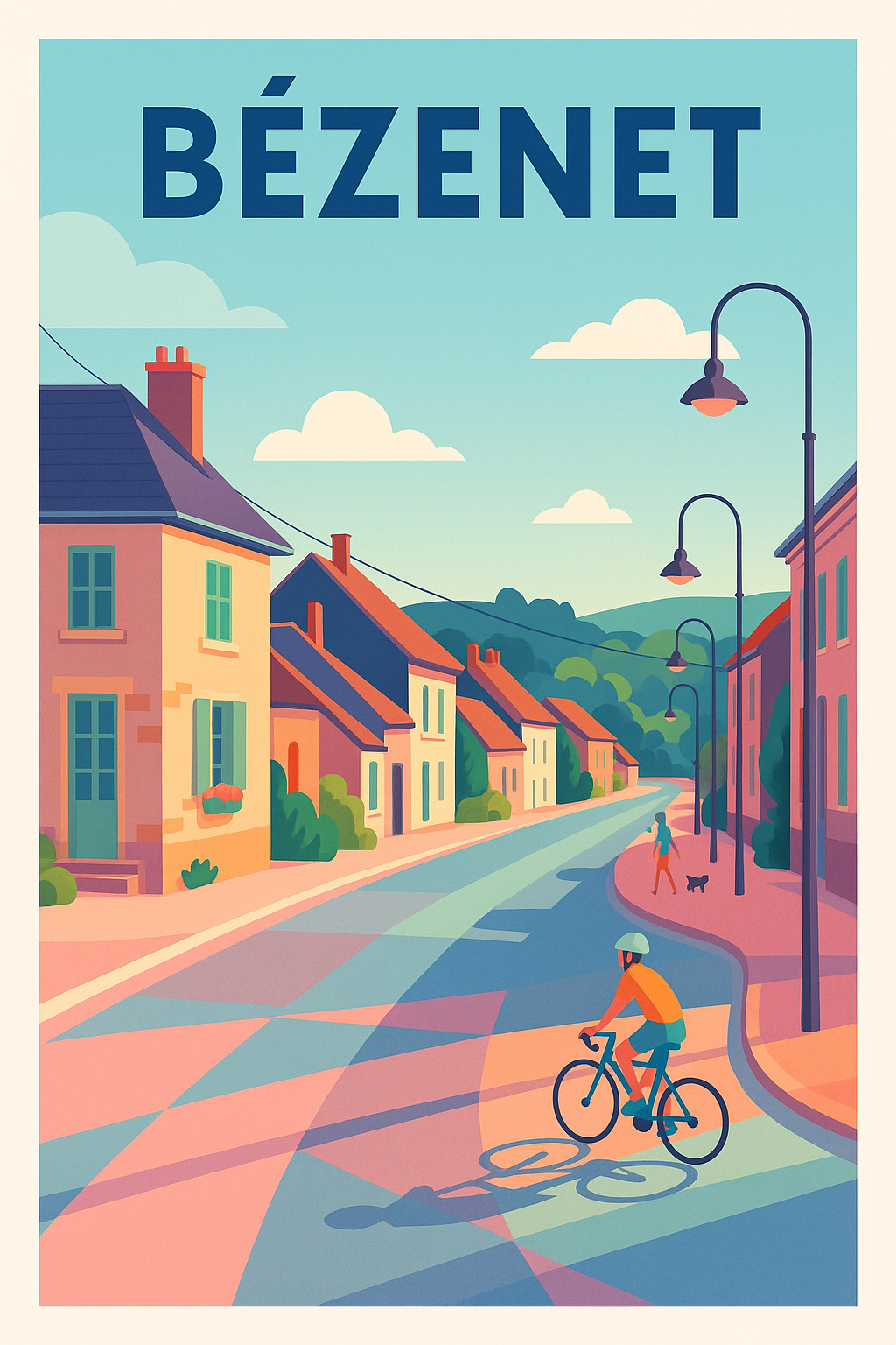 Affiche de Bézenet - Harmonie champêtre et douceur de vivre