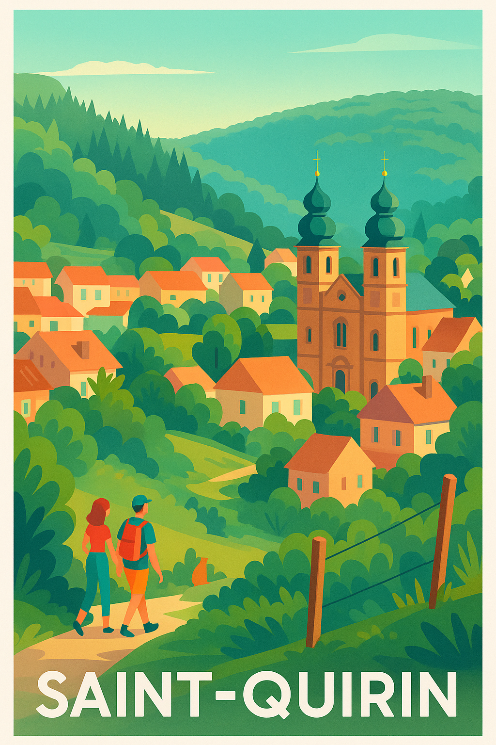 Affiche Saint-Quirin — Évasion au cœur de la nature vosgienne · poster d'art de Saint-Quirin