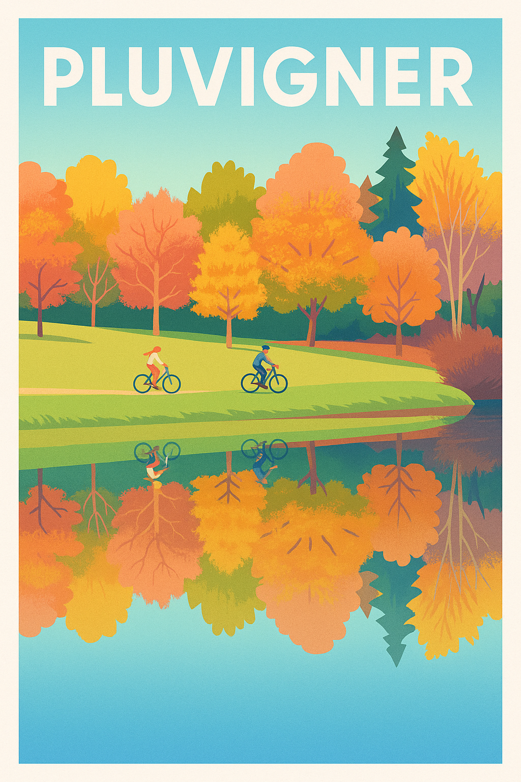 Affiche de Pluvigner - Échappée bucolique à vélo au cœur de l'automne