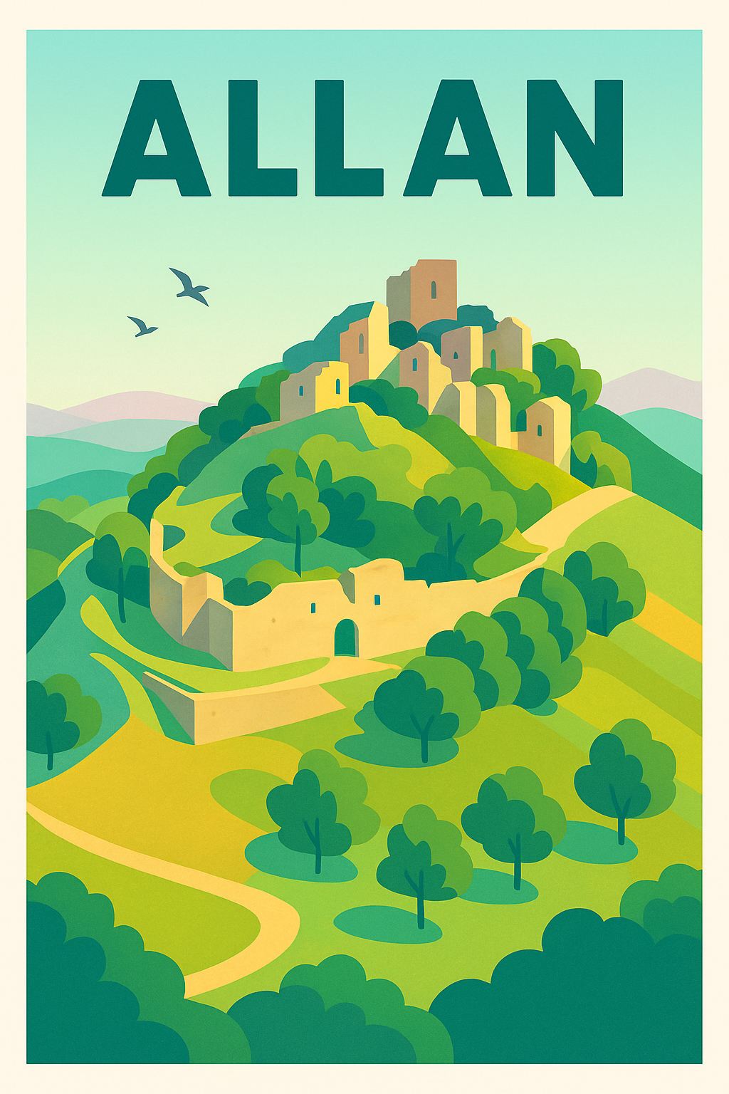 Affiche de Allan - Le charme des ruines en pleine nature