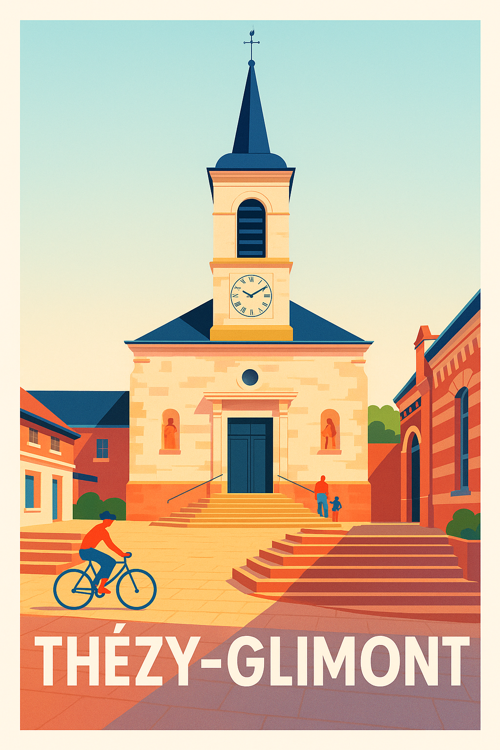 Affiche Thézy-Glimont — Charme et Sérénité au Cœur du Village · poster d'art de Thézy-Glimont