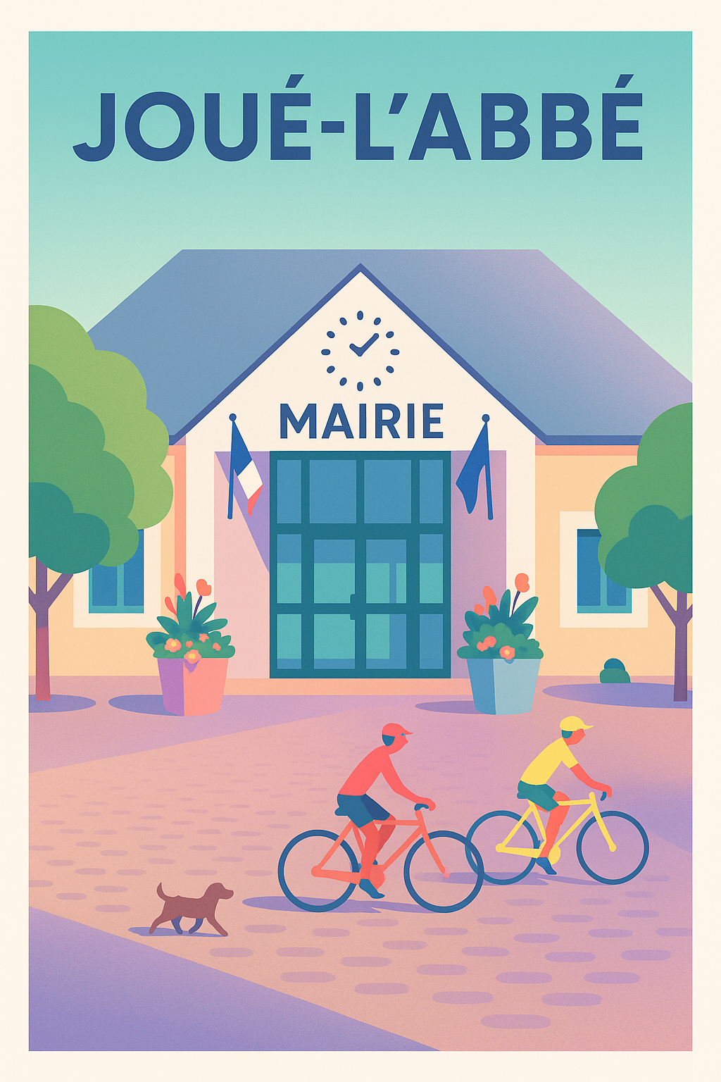 Affiche de Joué-l'Abbé - Ambiance paisible au cœur de la mairie