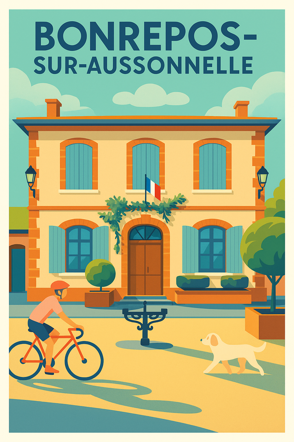 Affiche de Bonrepos-sur-Aussonnelle - Charme tranquille du village français