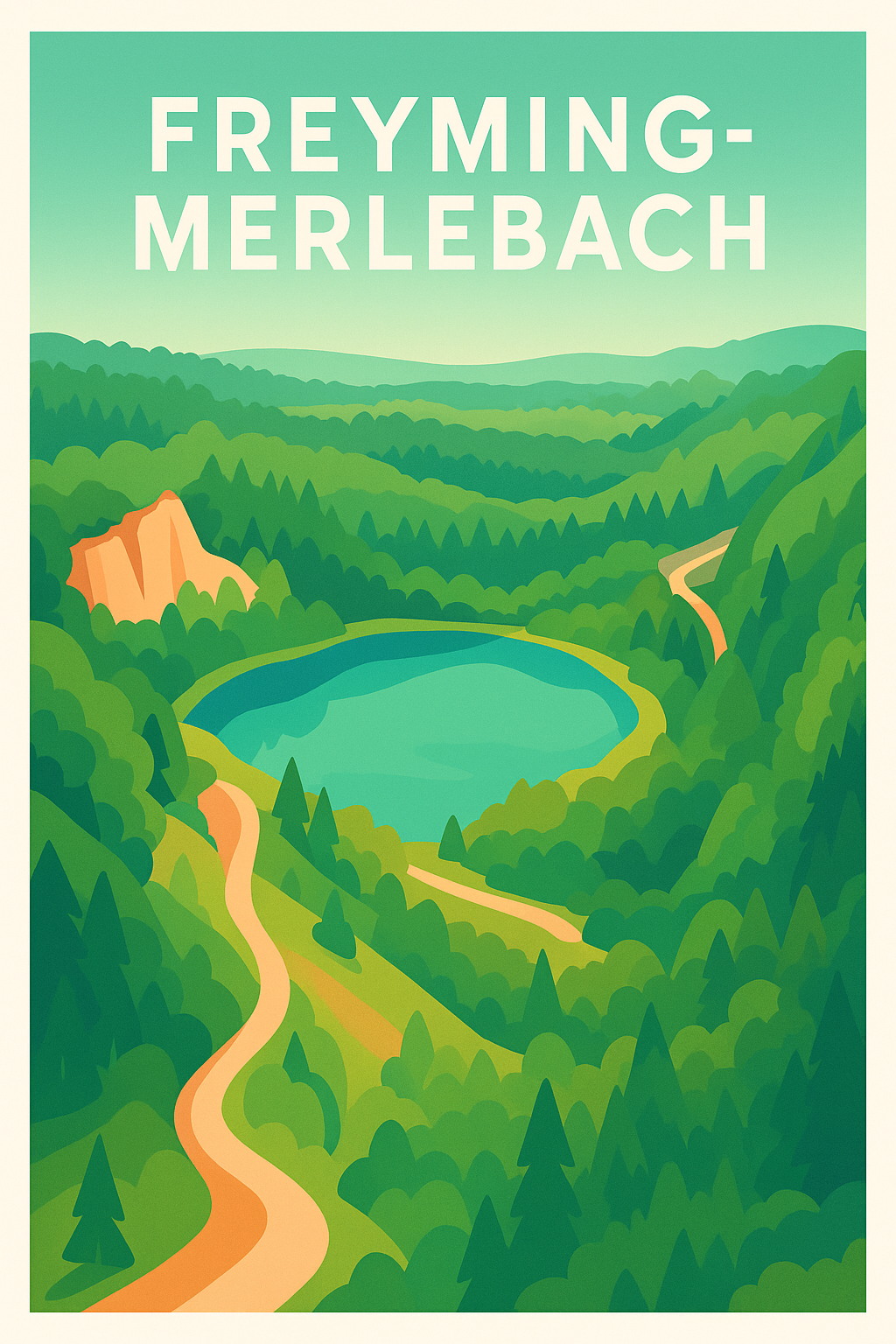 Affiche de Freyming-Merlebach - Évasion nature au cœur des forêts verdoyantes
