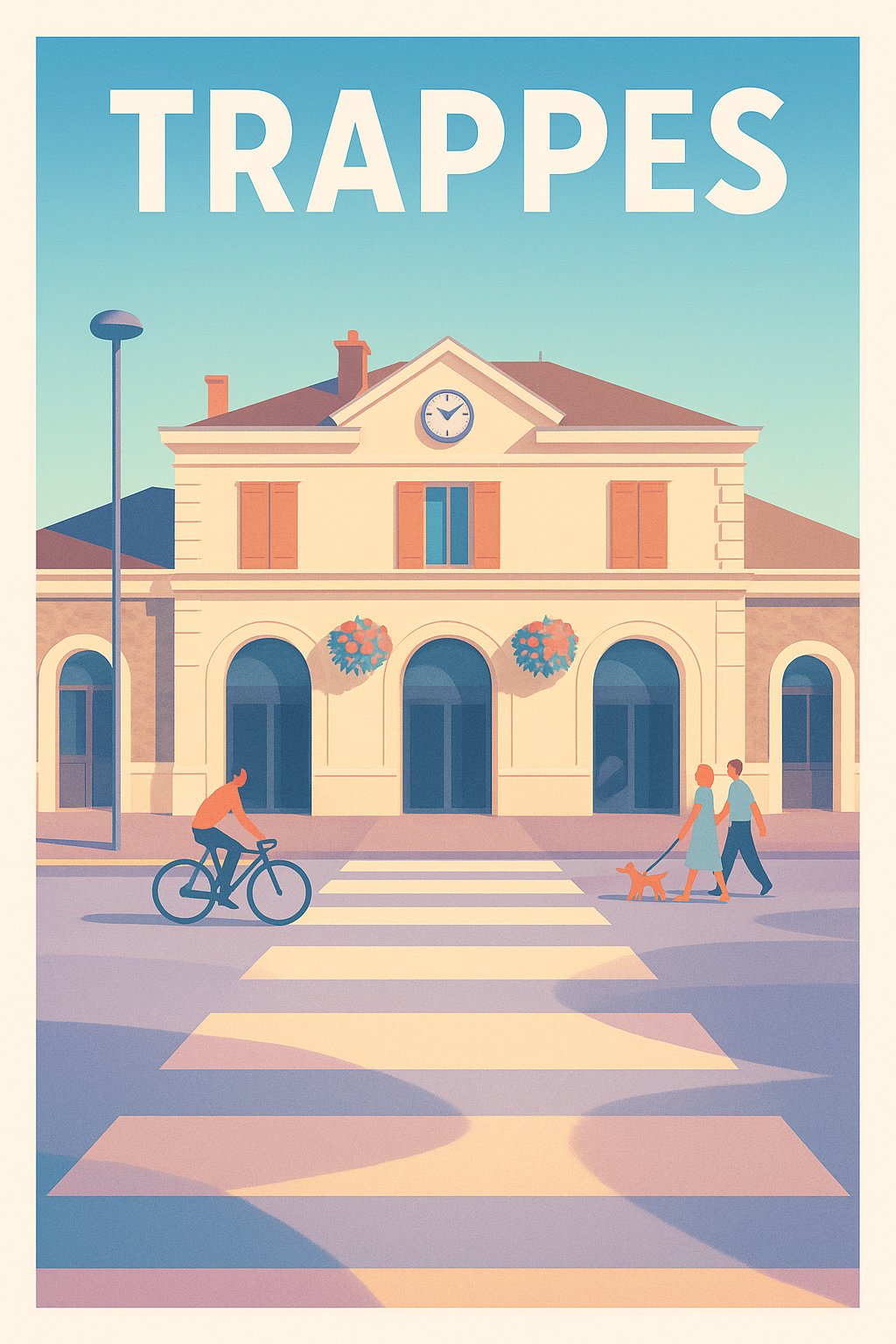 Affiche Trappes — Charme et sérénité au cœur de la ville · poster d'art de Trappes