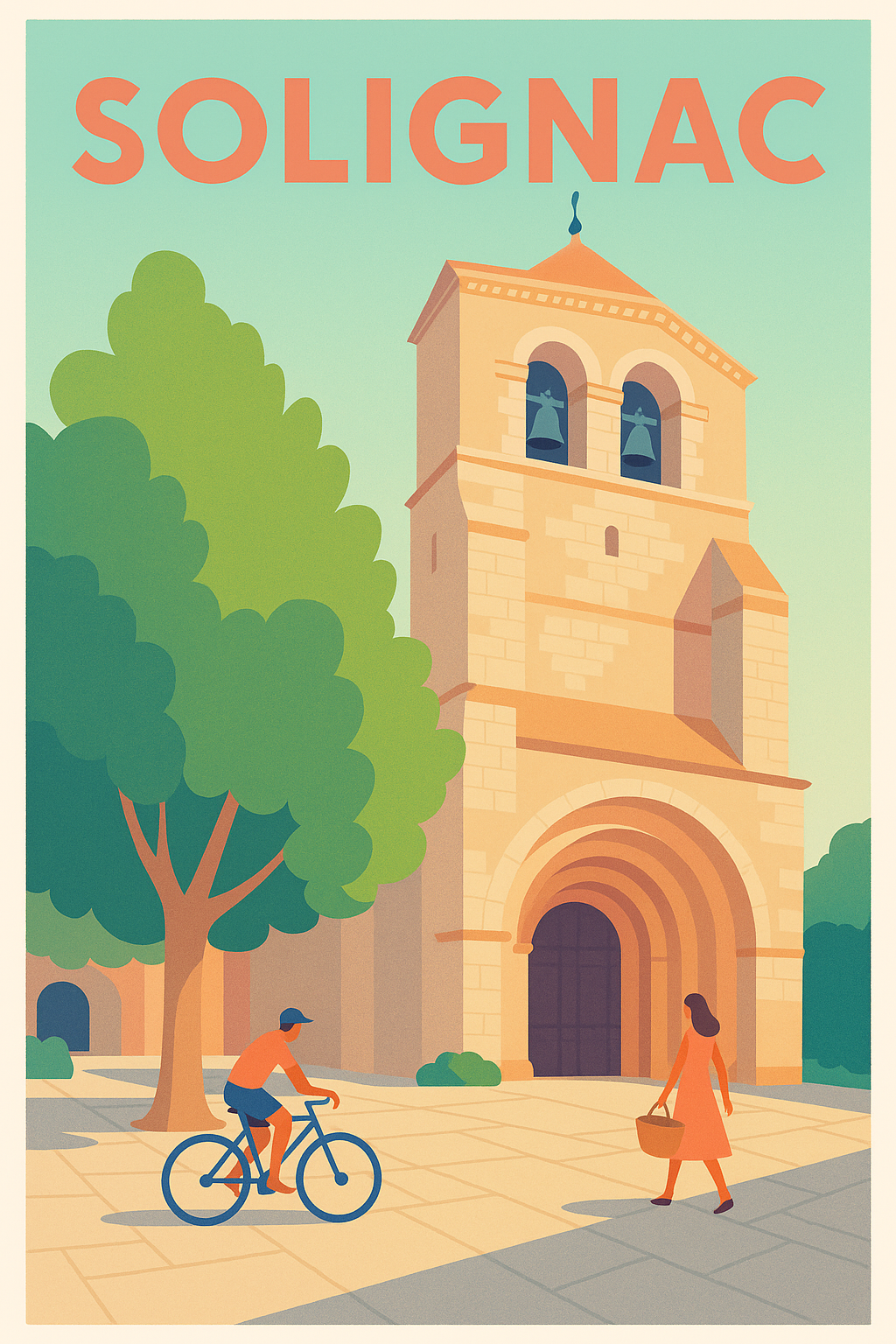 Affiche de Solignac - Charme paisible et patrimoine historique