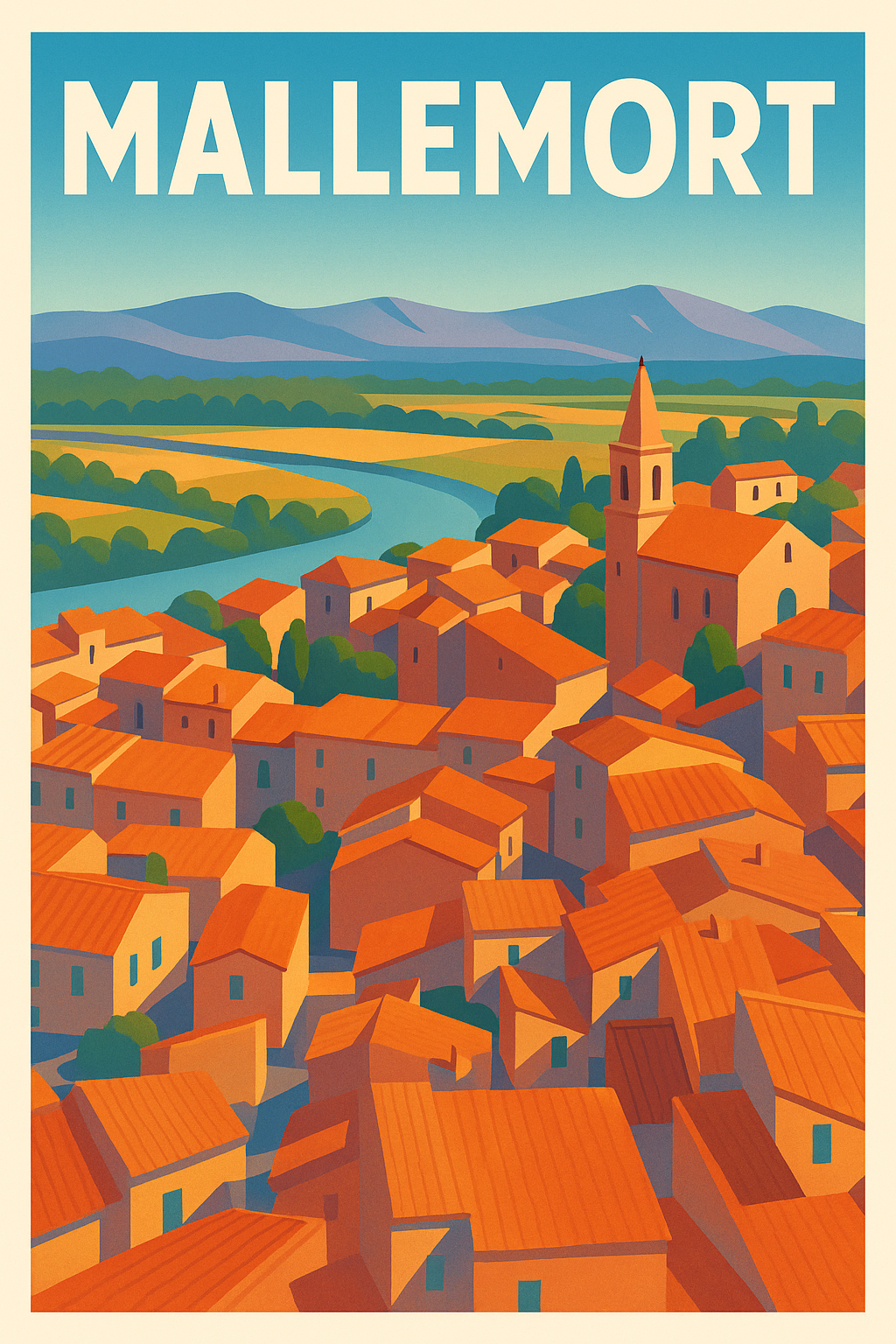 Affiche de Mallemort - Charme authentique de Provence