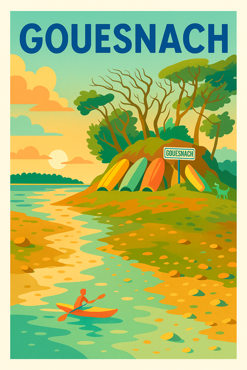 Affiche de Gouesnach - L'évasion paisible au fil de l'eau