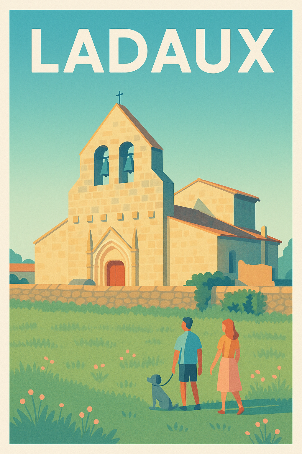 Affiche Ladaux — Charme et sérénité au cœur du vignoble · poster d'art de Ladaux