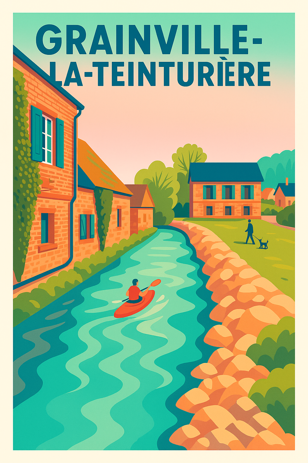 Affiche de Grainville-la-Teinturière - Charme paisible au fil de l'eau