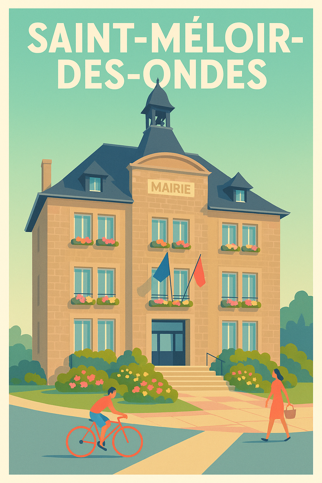 Affiche de Saint-Méloir-des-Ondes - Charme et vie locale à la mairie