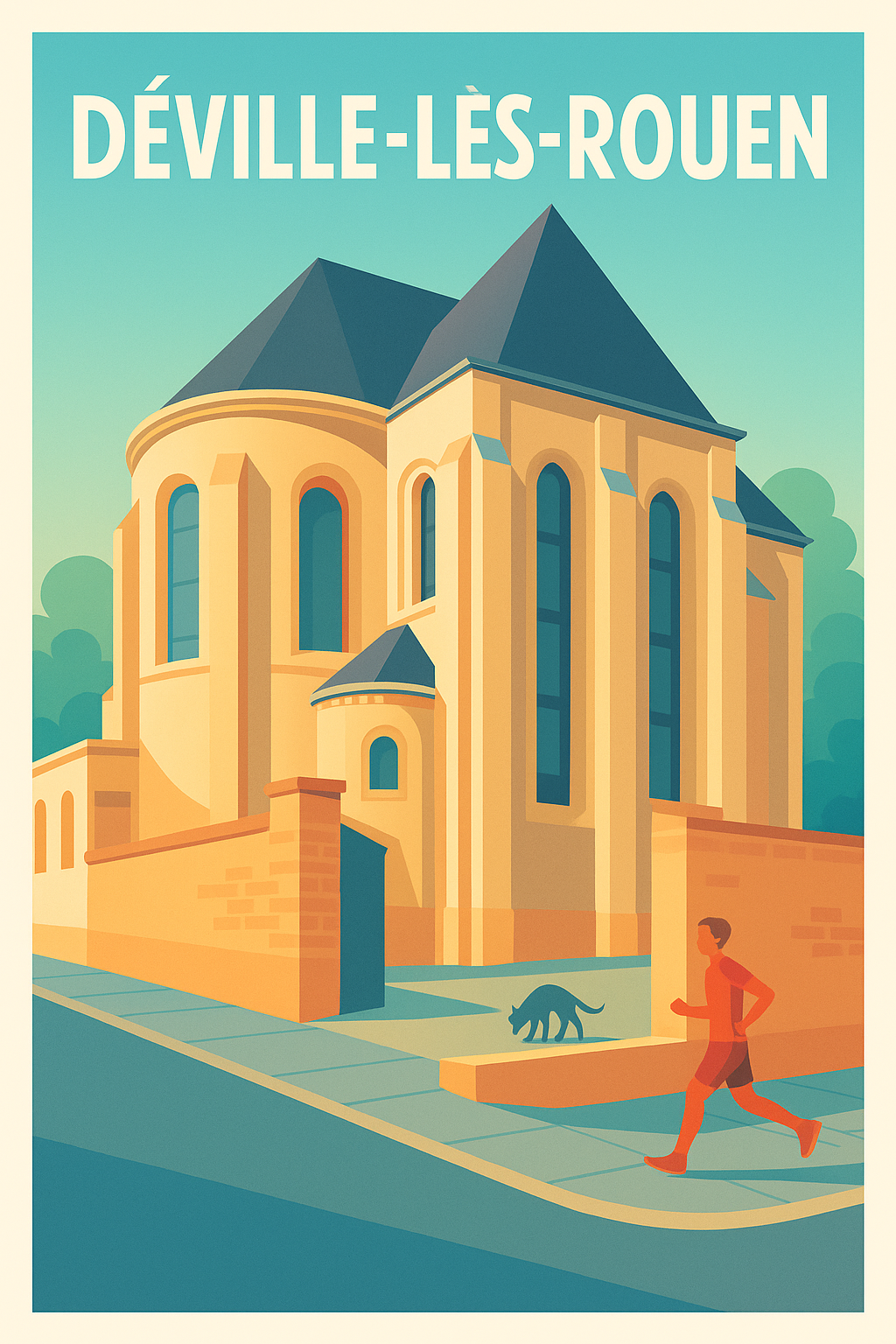 Affiche de Déville-lès-Rouen - Charme architectural et sérénité urbaine