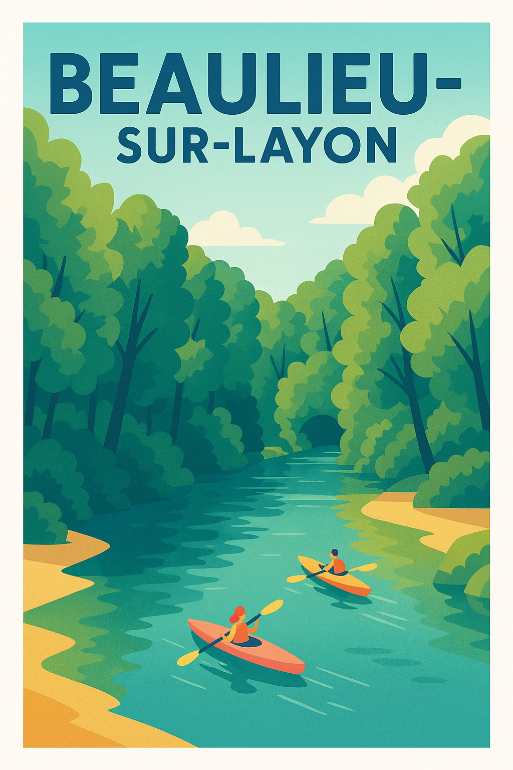 Affiche de Beaulieu-sur-Layon - Nature et sérénité au fil de l'eau