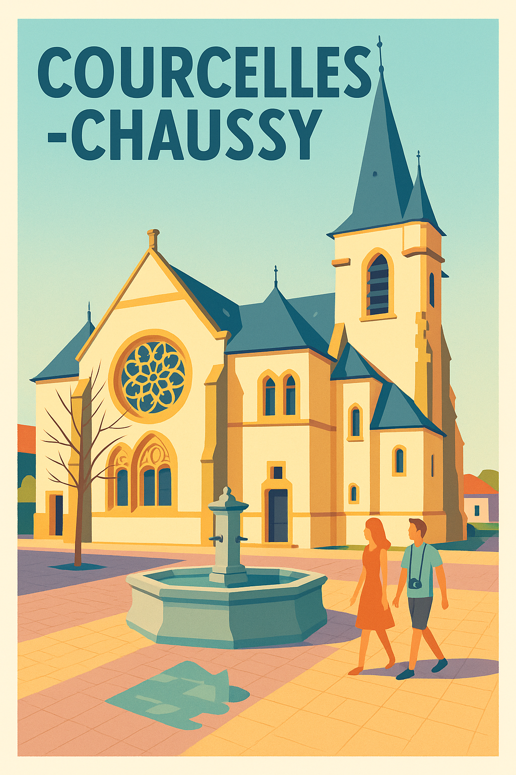 Affiche de Courcelles-Chaussy - Charme et histoire au cœur du village