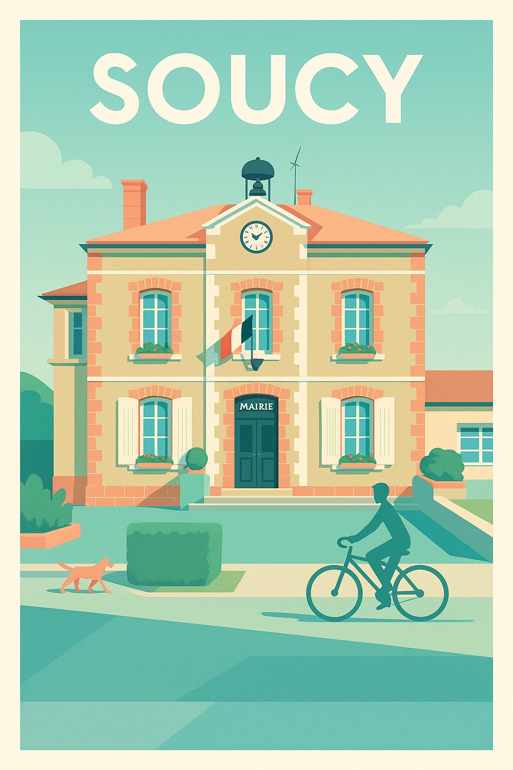 Affiche de Soucy - Charme intemporel de la mairie locale