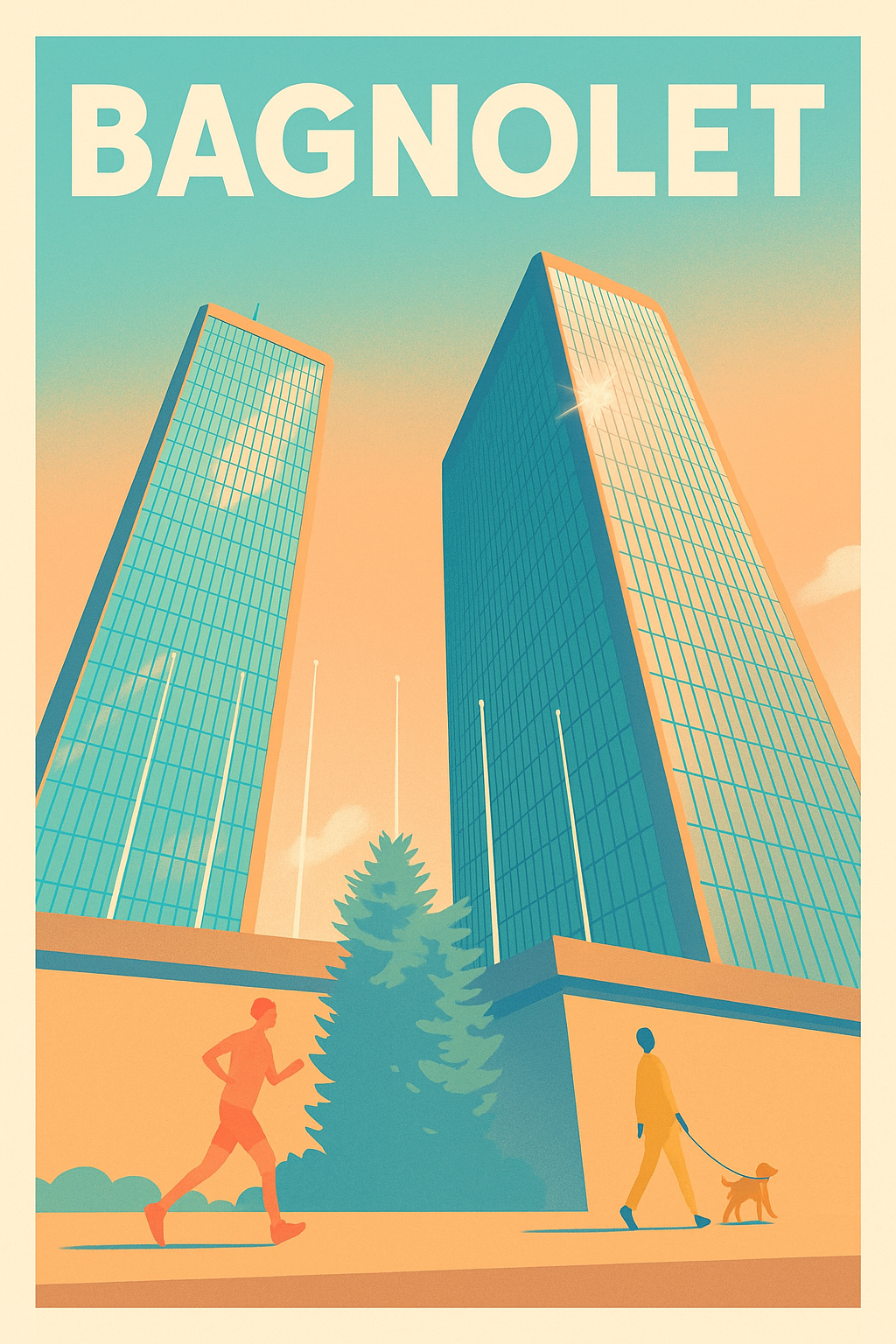 Affiche de Bagnolet - Modernité et vie urbaine en harmonie