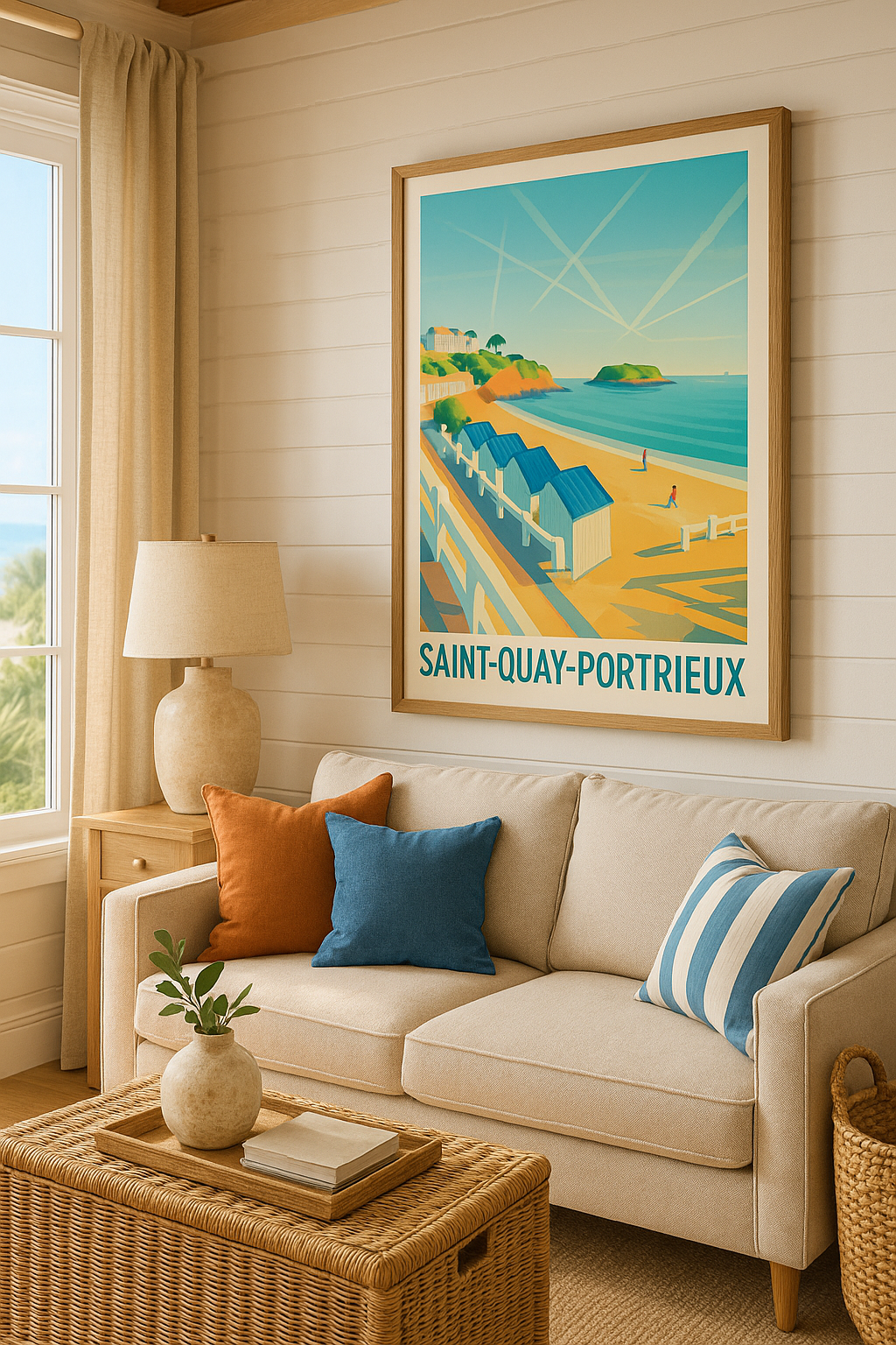Affiche Saint-Quay-Portrieux — Évasion côtière et douceur de vivre · poster d'art de Saint-Quay-Portrieux