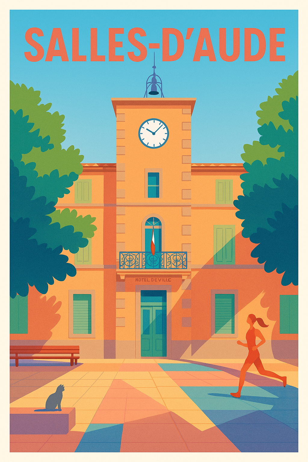 Affiche de Salles-d'Aude - Charme Provençal et lumière douce